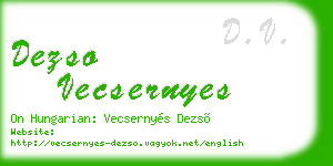 dezso vecsernyes business card